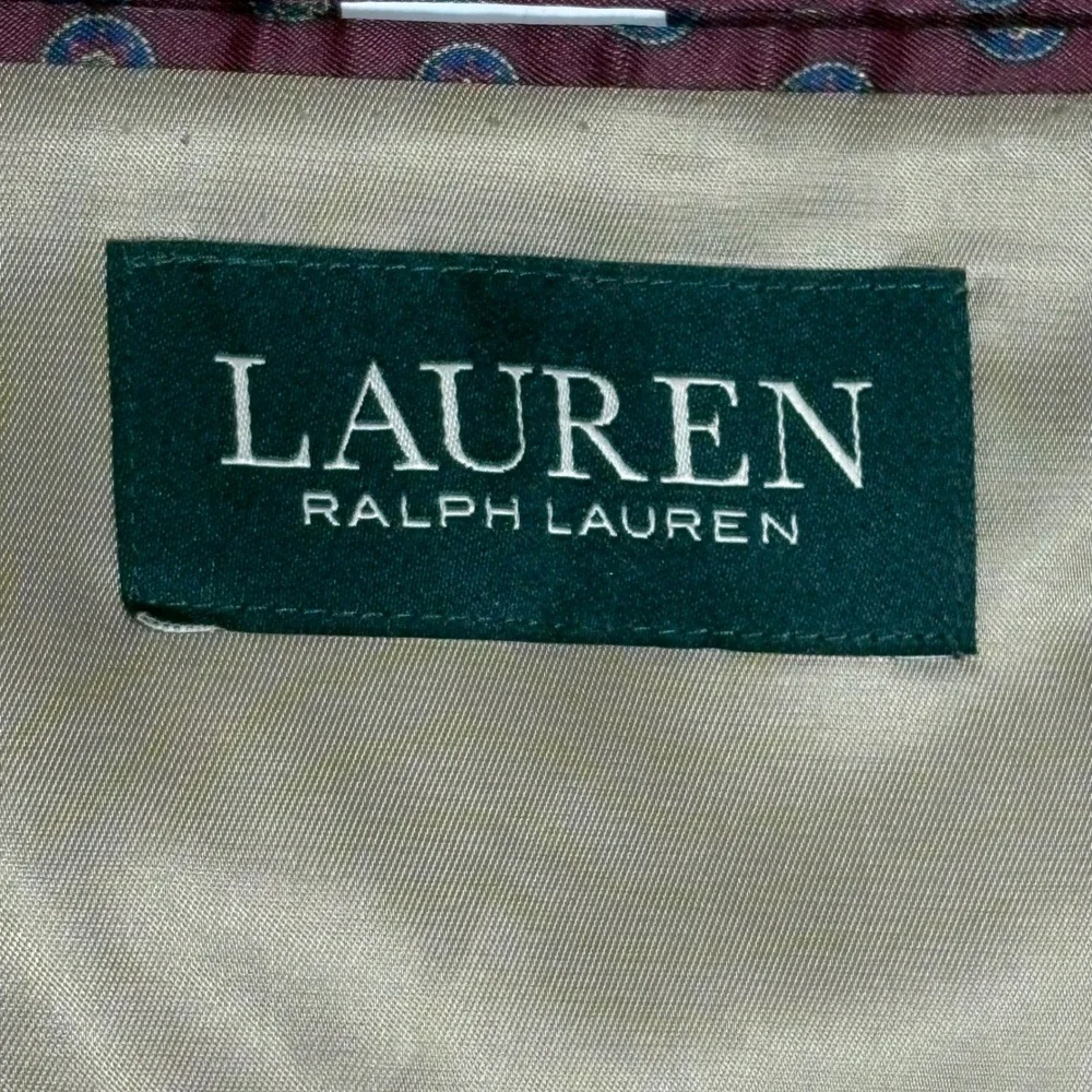 Lauren Ralph Lauren Blazer Mens 48L Tan Wool Silk Cashmere Sport Coat Luxury